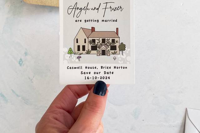 Venue illustration luggage tag