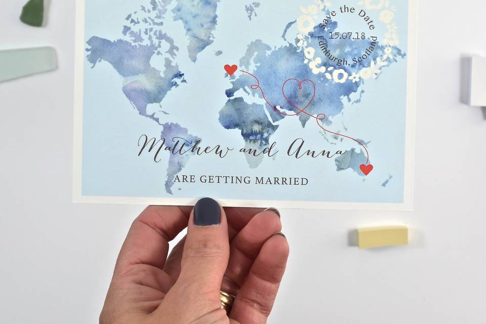 Watercolour Save the Date