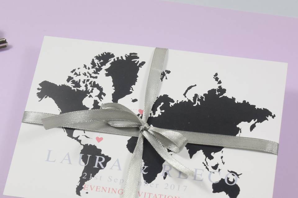 Bespoke illustrate map - wedding stationery