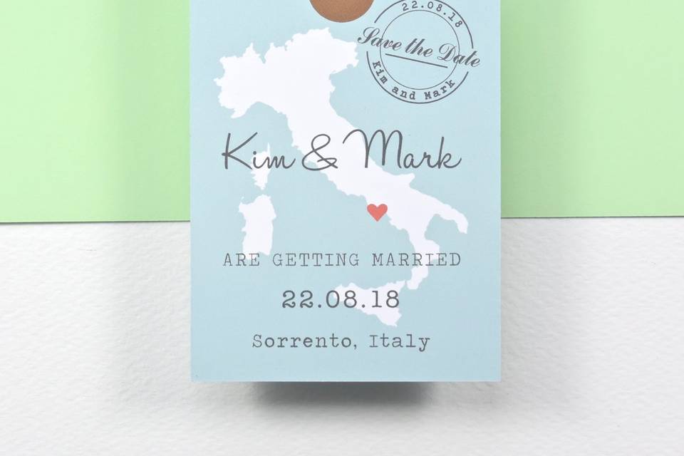 Boarding pass save the date