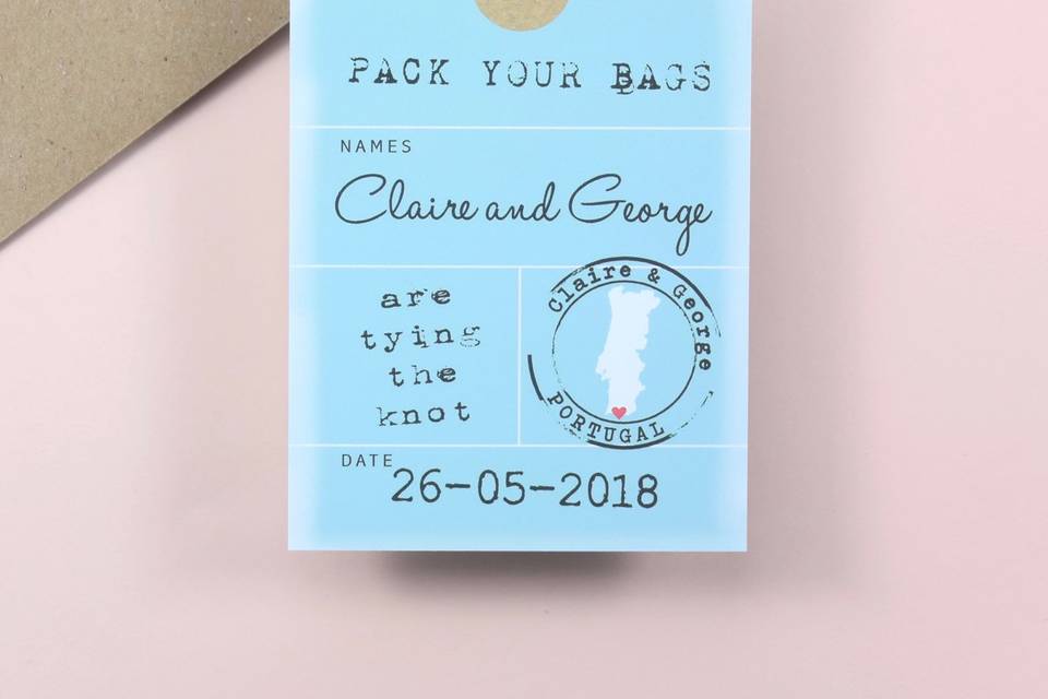 Vintage style luggage tag