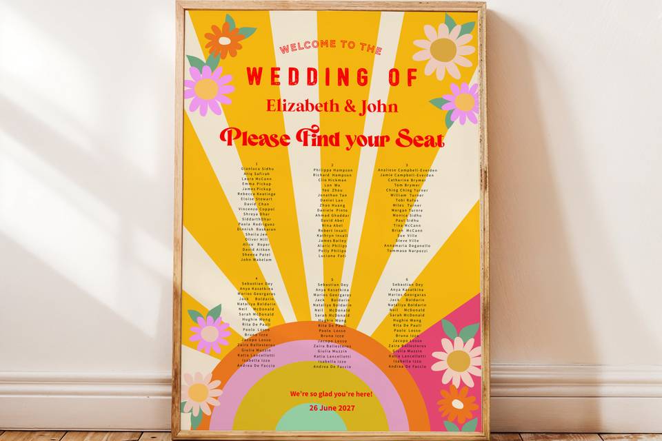 Sunshine table plan