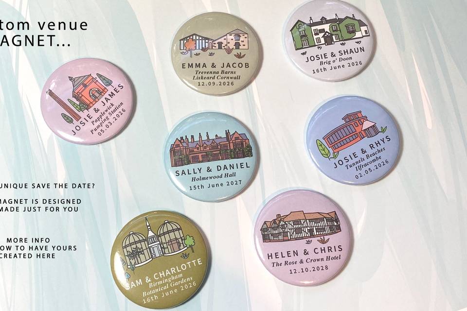 Venue illustration magnet