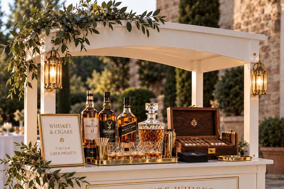 Whiskey & Cigar Cart