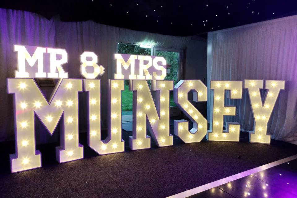 Personalised name letters