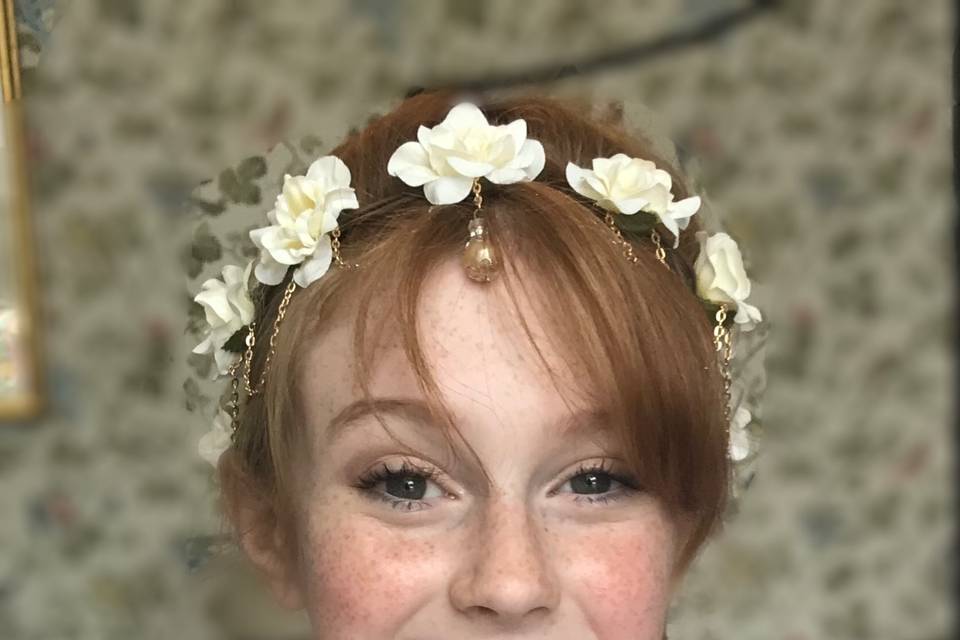 Flower Girl Hair and Makeup