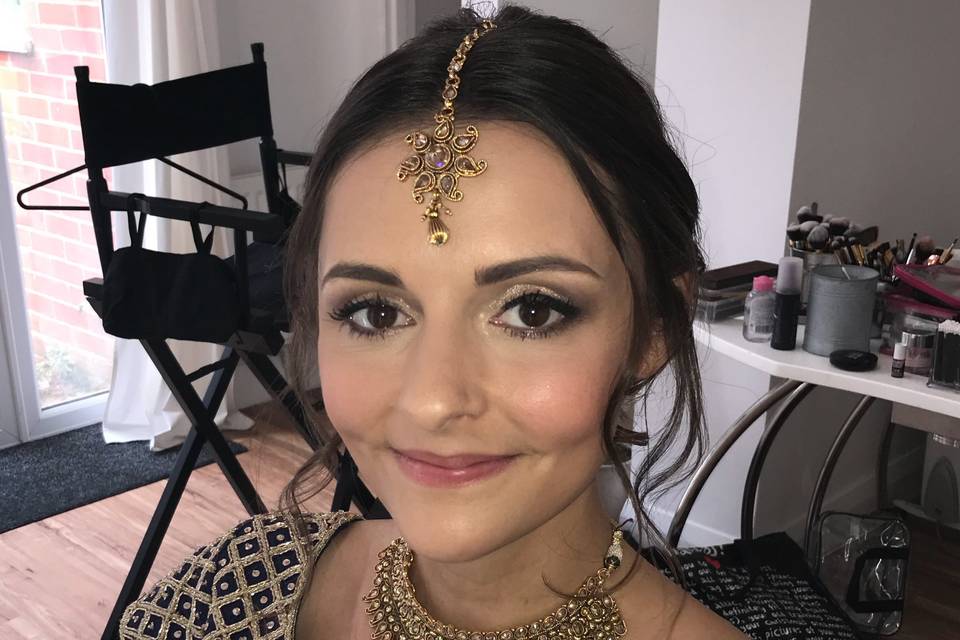 Indian themed wedding makeup