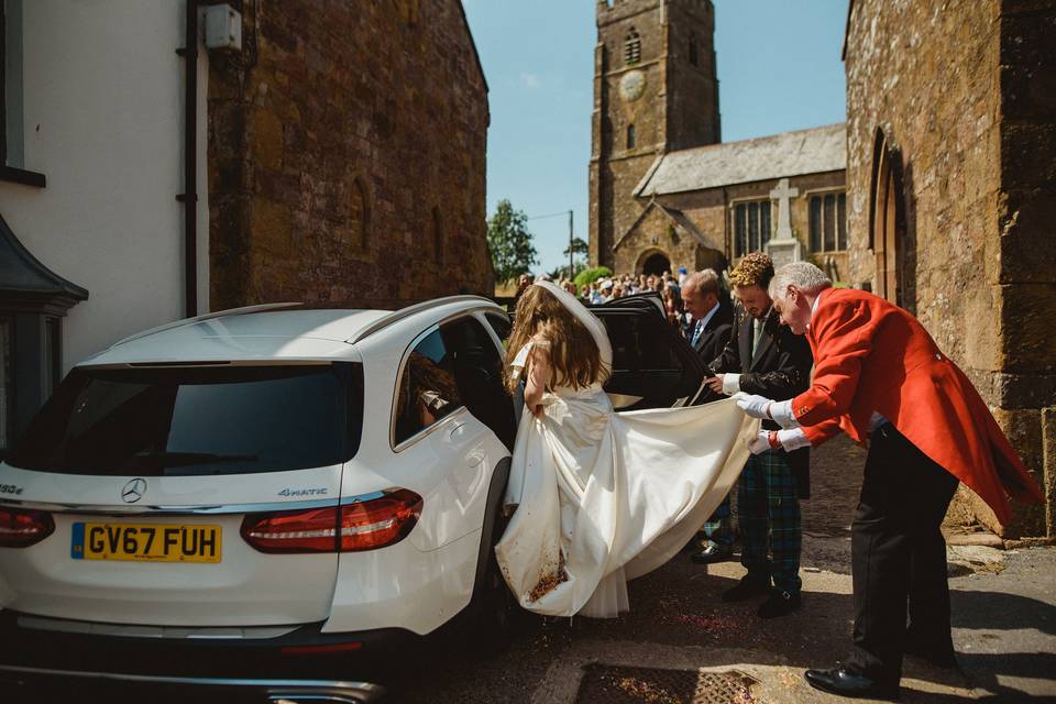 Bride's arrival