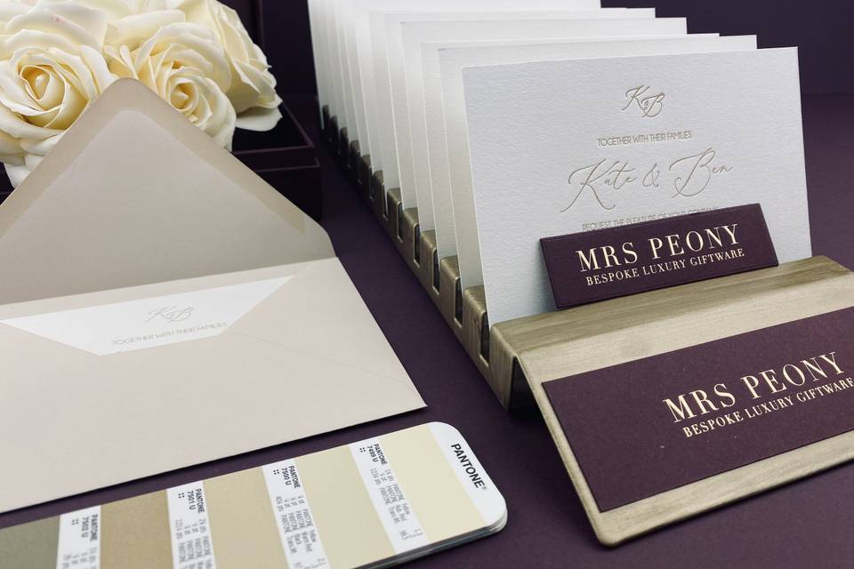 Mrs Peony Wedding Stationery & Gifts