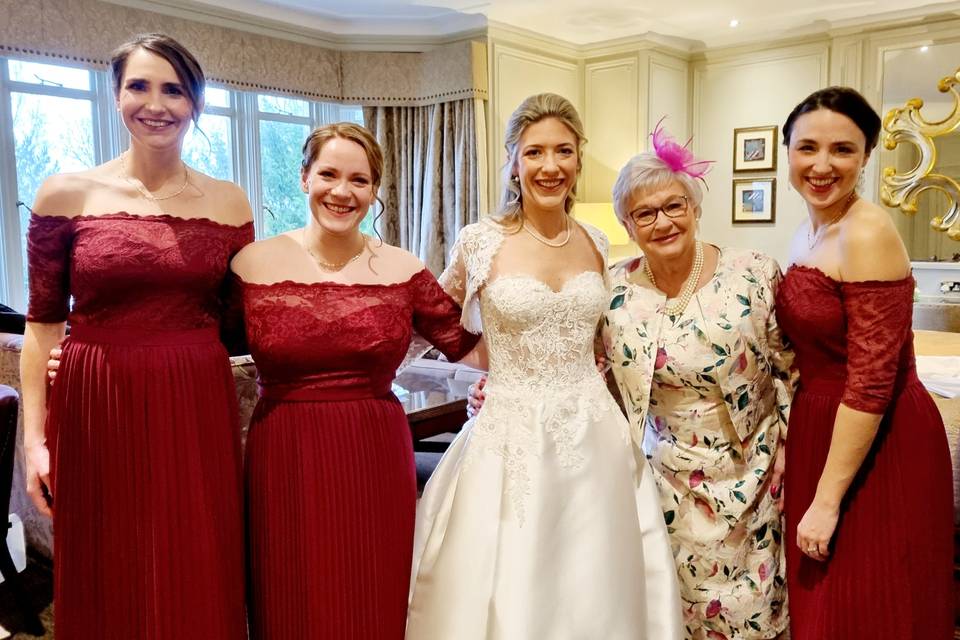 Bride, mum and BFFs