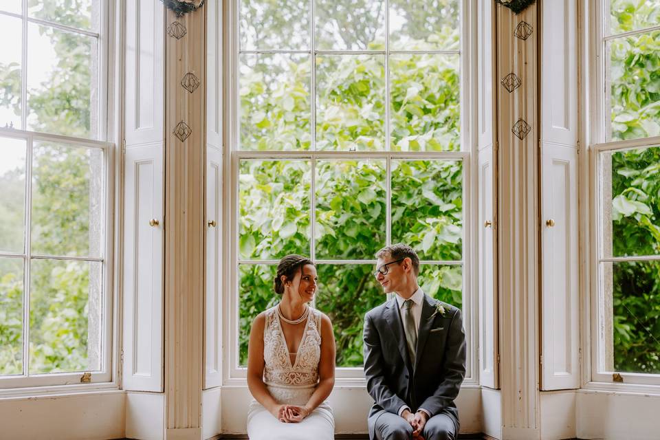 Couple in front hall