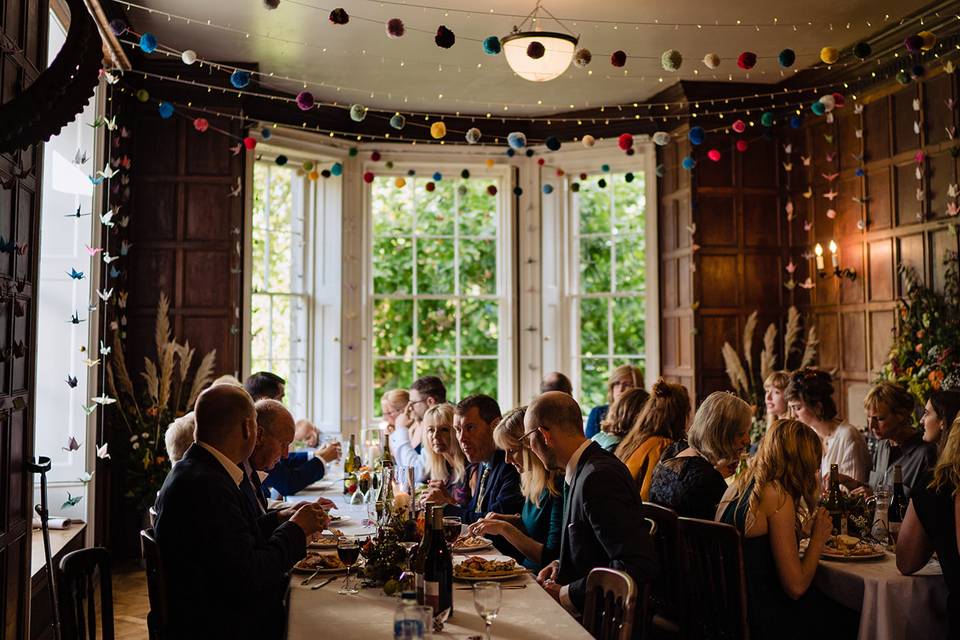 Front hall set up dining style