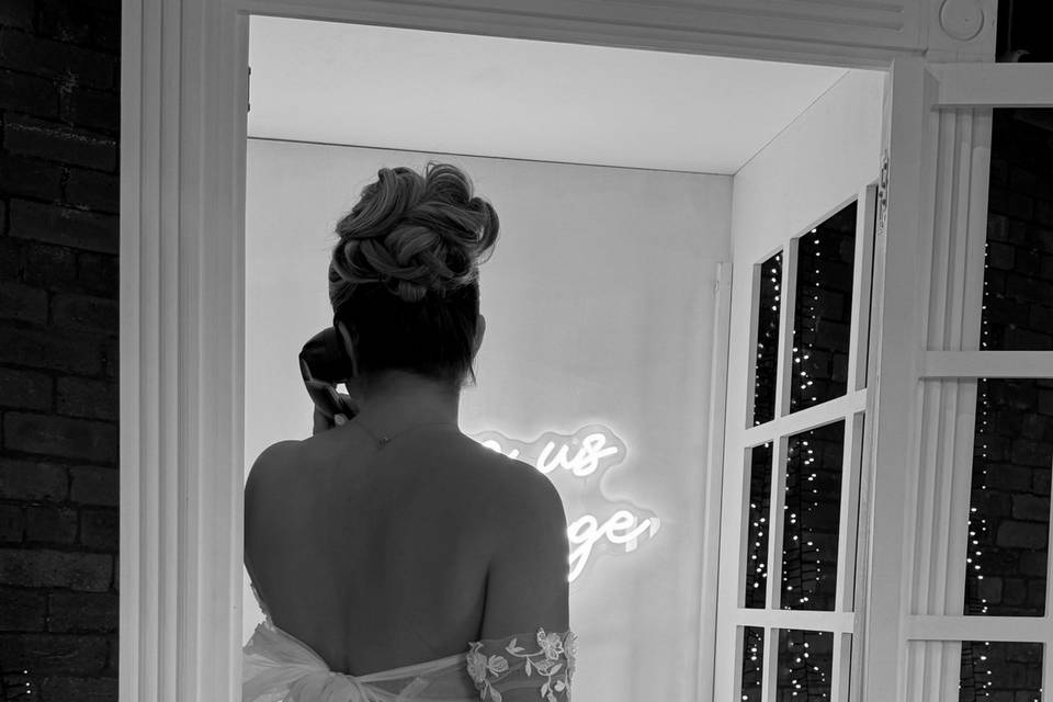 Bride in Telephone Box