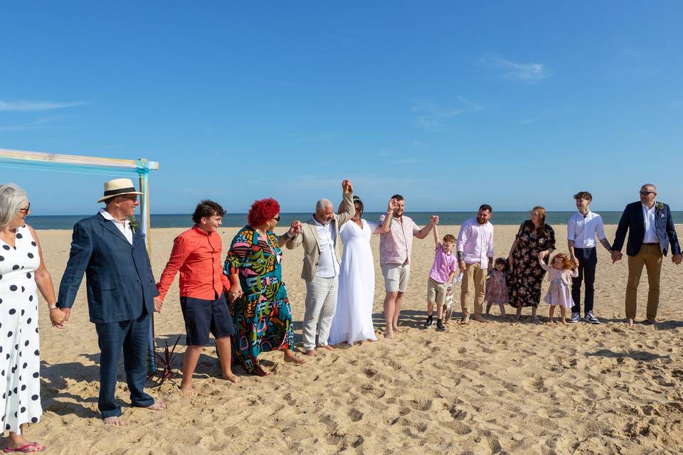 Getting hitched on the beach