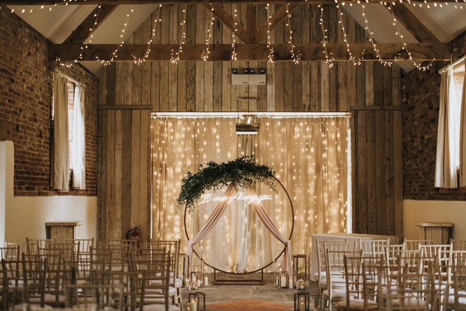 Rustic barn styling