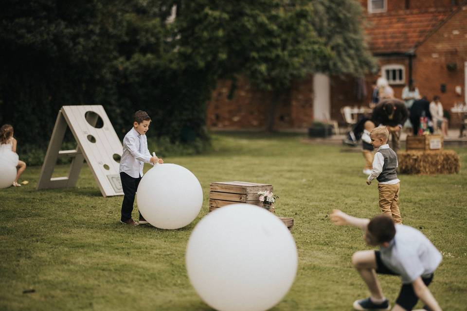 Garden games on the lawn