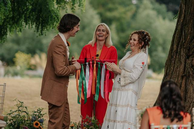 Fun wedding ceremony