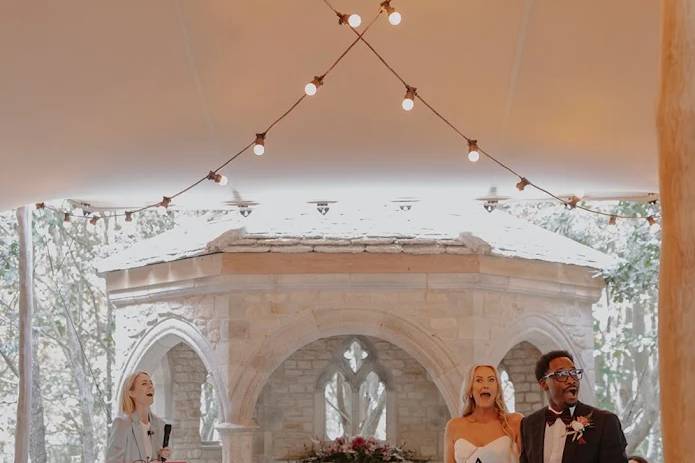 Joyful wedding ceremony