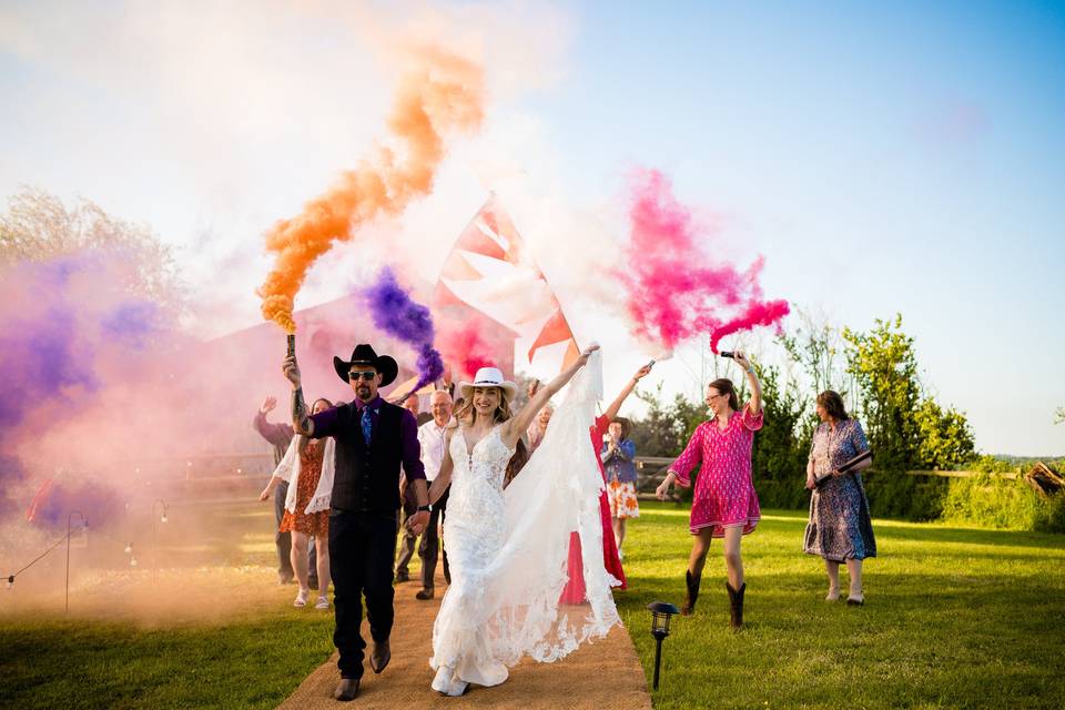 A colourful wedding!