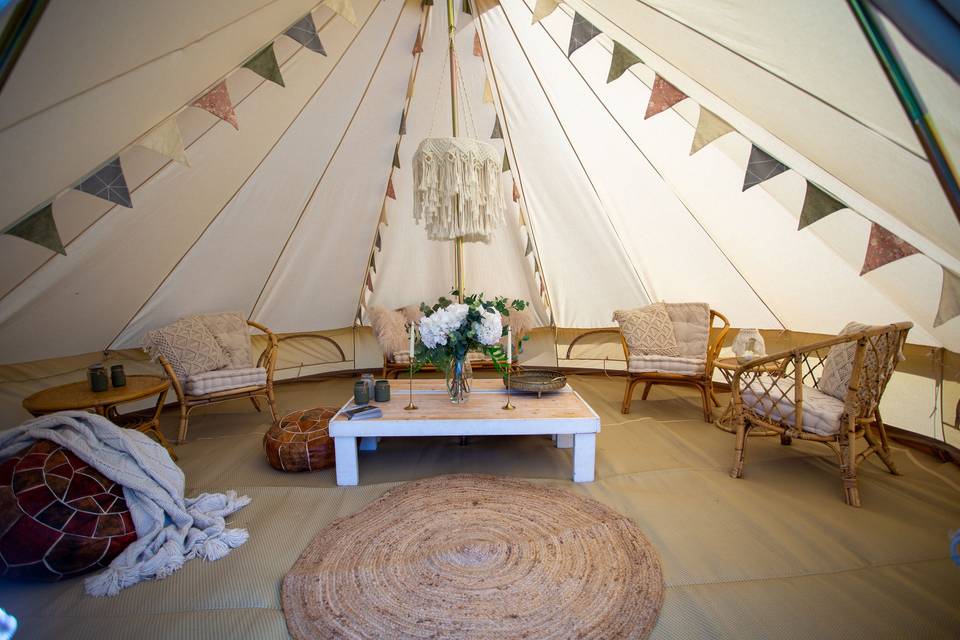 Boho chillout tent