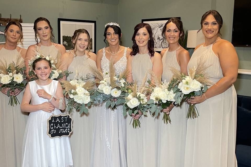 Glam bridal party