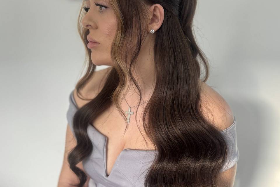 Half up, half down pony