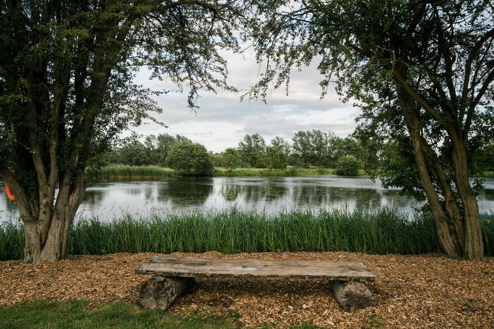 Lakeside bench