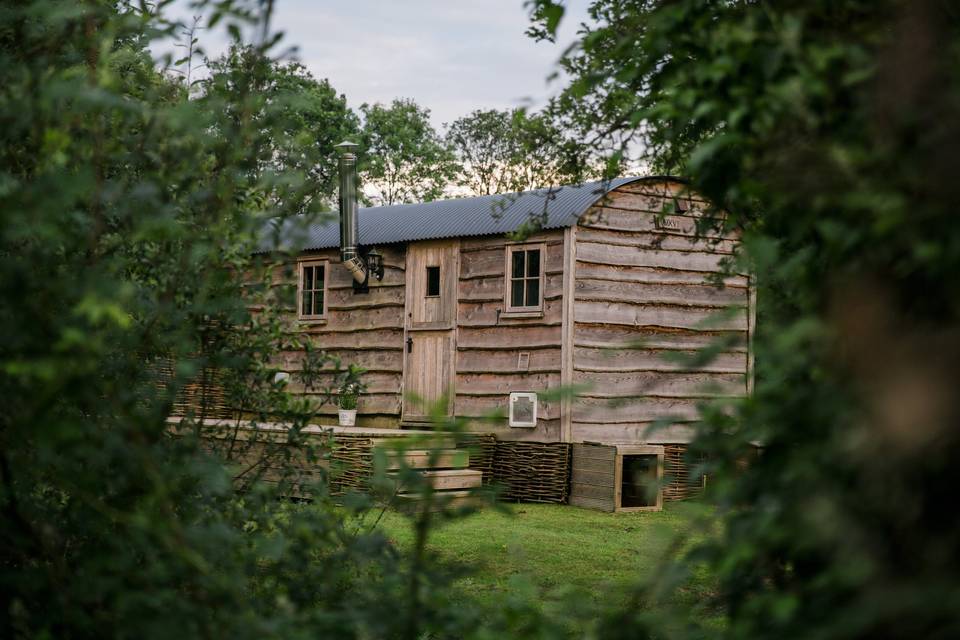 Shepherds hut accommodation