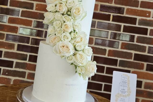 4-tier d/barrel with roses