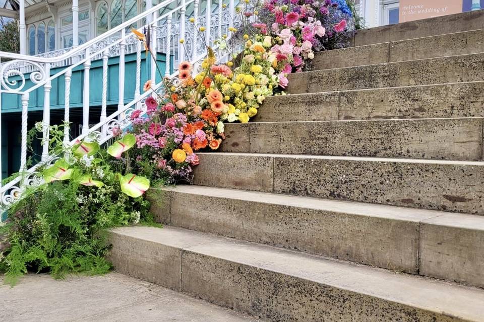 Stair Floral Installation