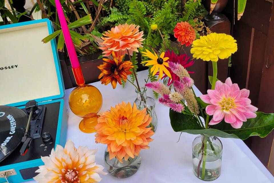 Dahlia Bud Vases