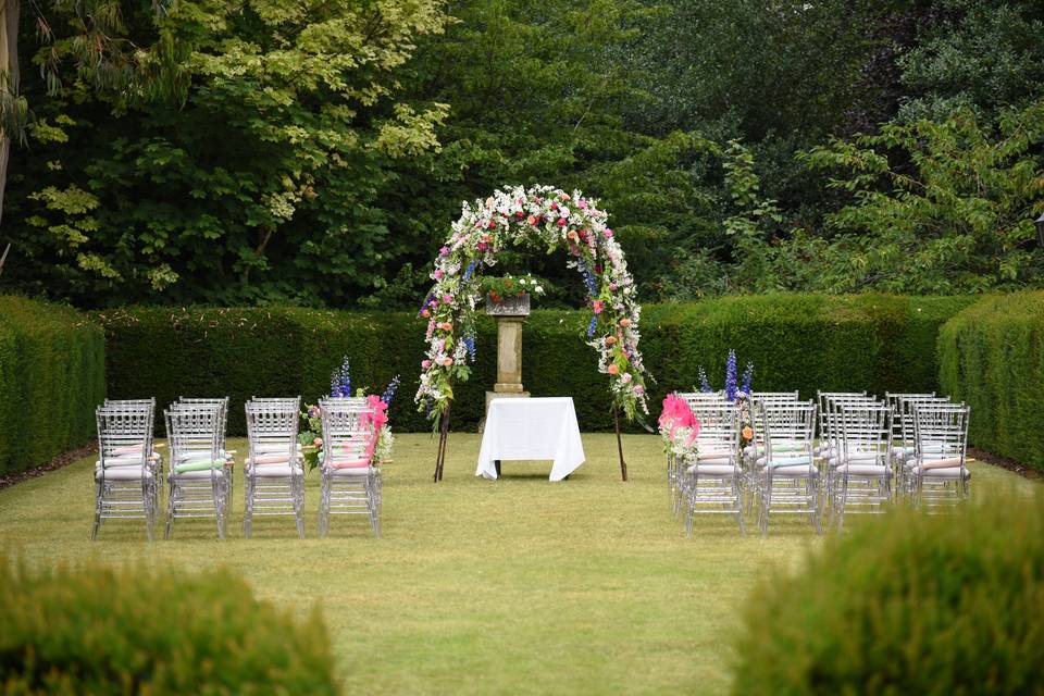 Outdoor ceremony site