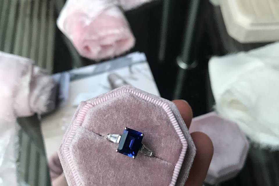 3 Stone Sapphire Ring