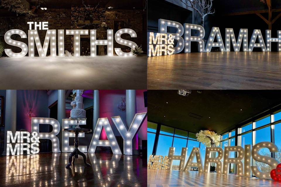 AG Events Light Up Letter hire