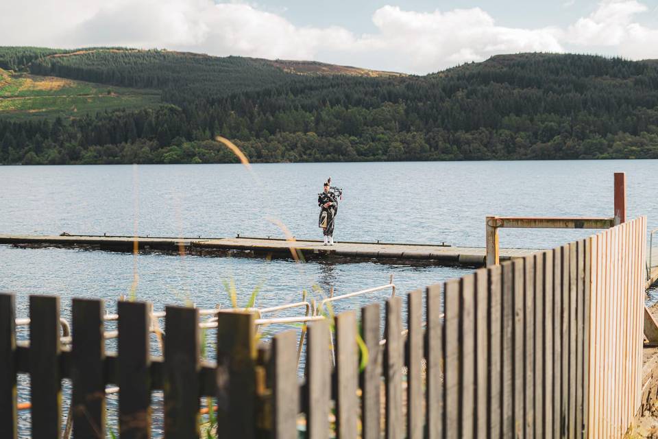 Piper on the jetty