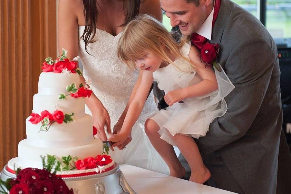 Cutting the cake