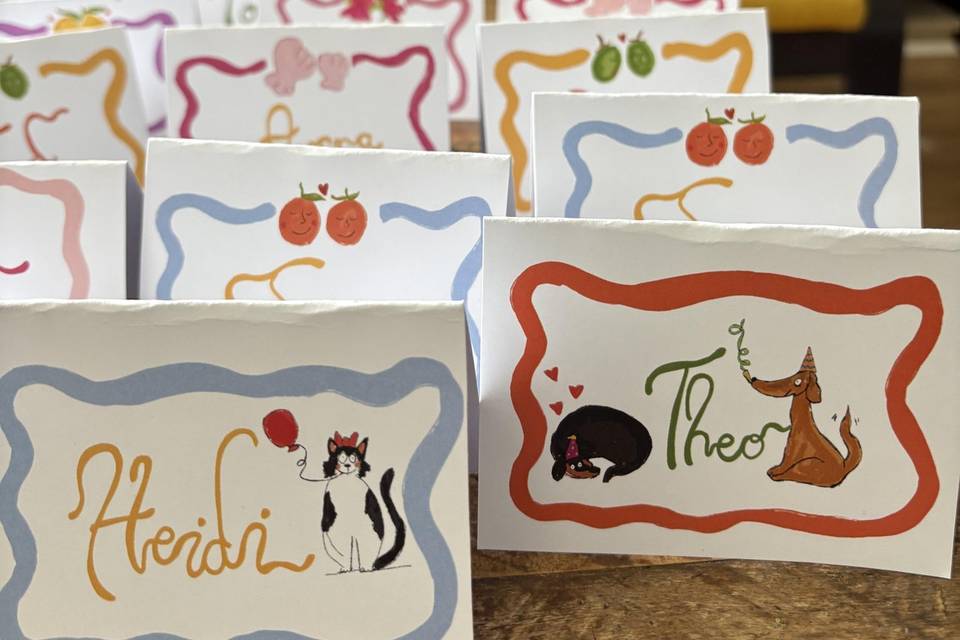 The sweetest name cards