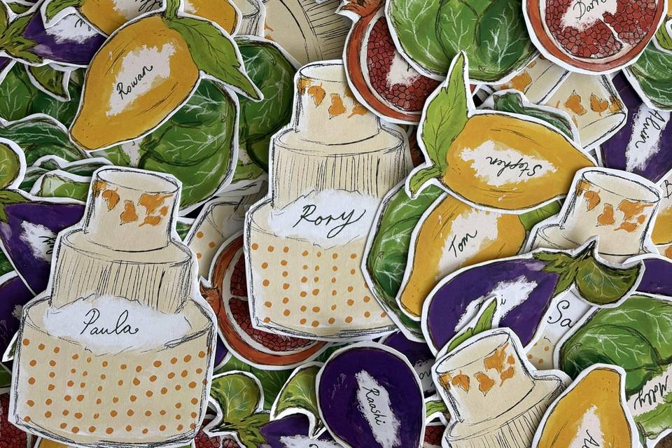 Table name cards