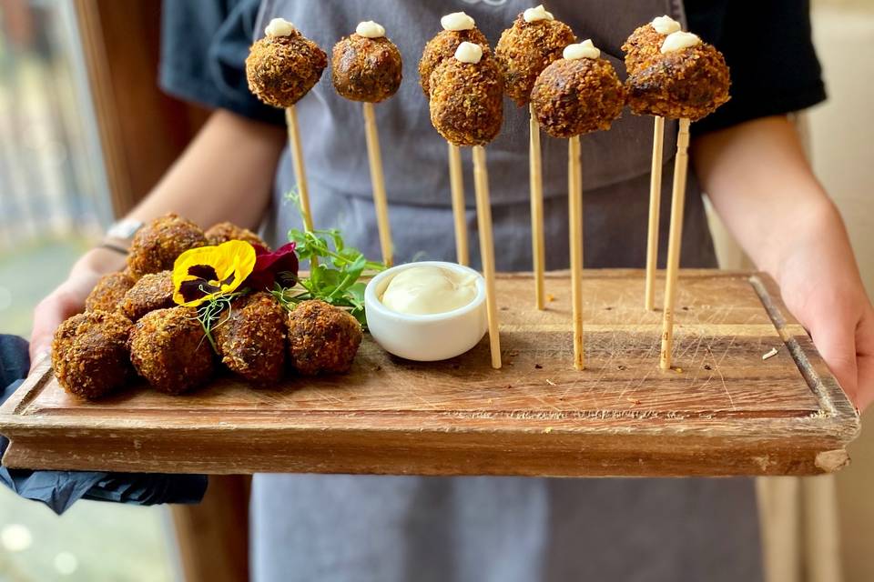 Harissa Beef Lollipop Canape