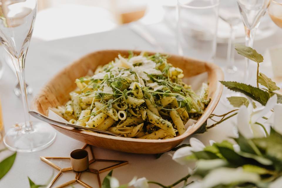 Pesto Parmesan Penne, BBQ