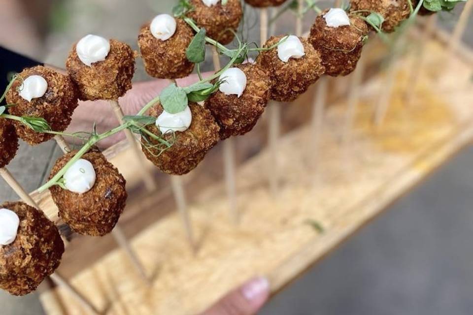 Spiced Beef Lollipop Canape