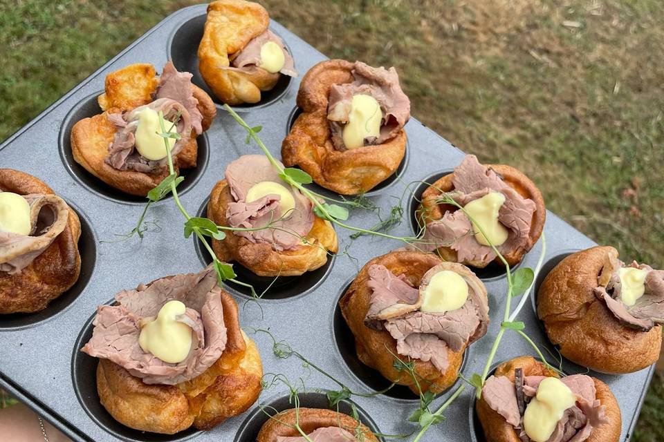 Beef Yorkshire Pudding Canape