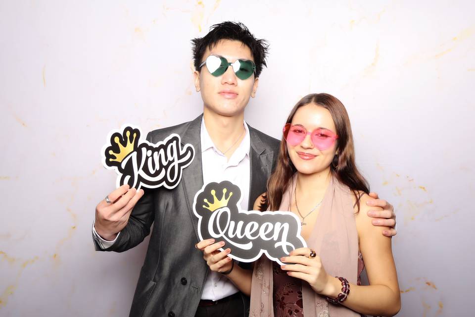 Couple photo booth