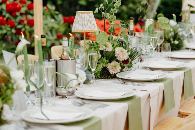 Tables set up