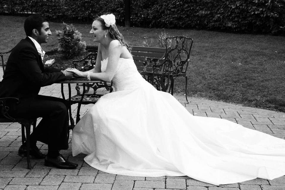 Couple on patio