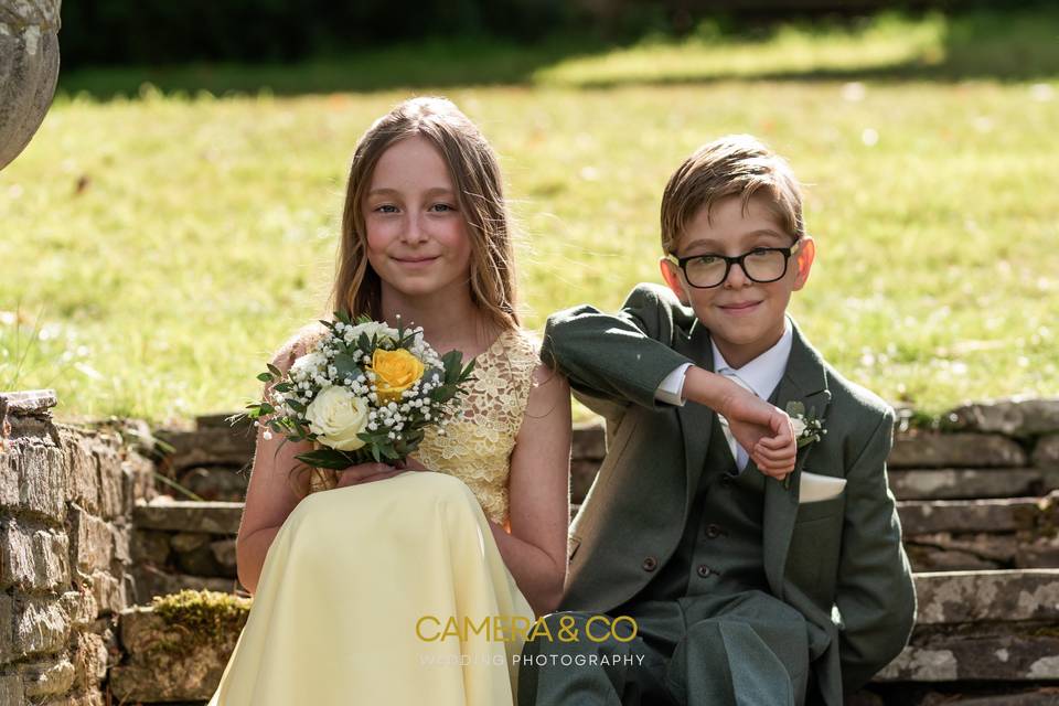 Flower girl and usher