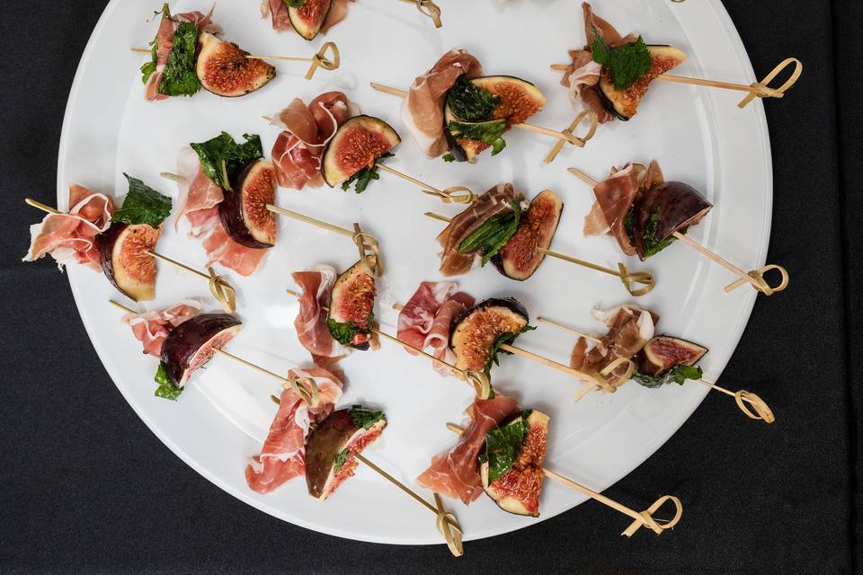 Prosciutto, fig, menthe