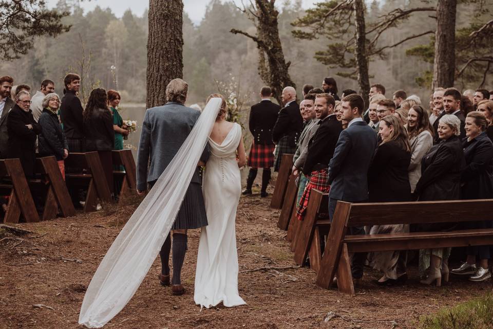 Lochside Ceremony with Benches