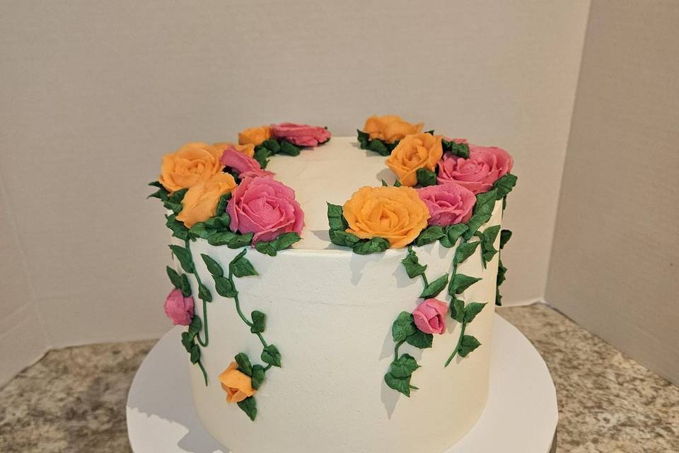 Buttercream roses