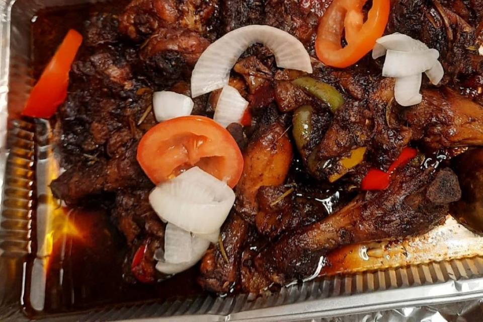 Brown stew chicken